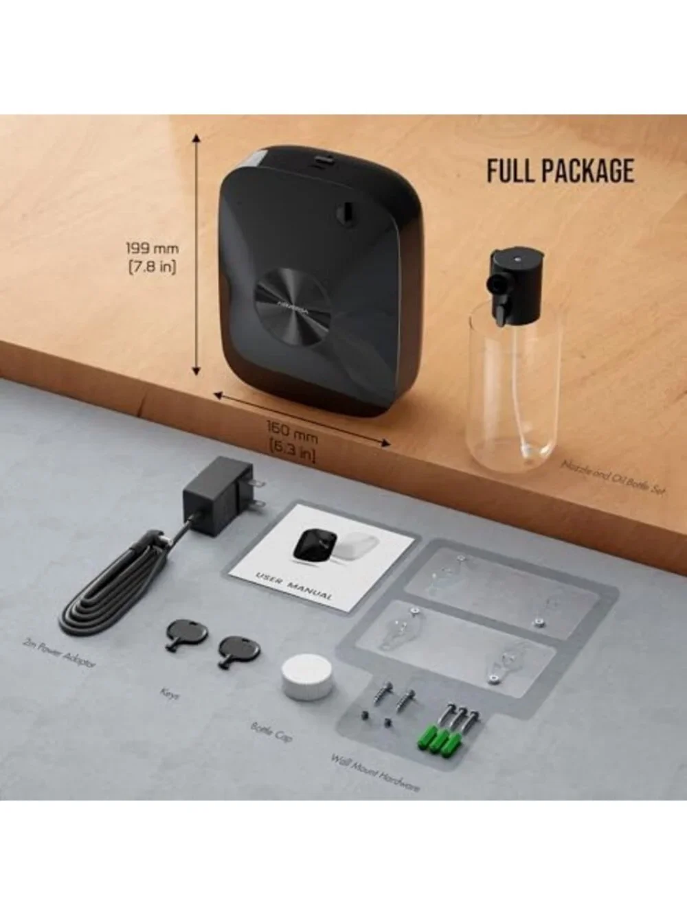 Smart Waterless Essential Oil Diffuser for Large Rooms - Aromatherapy